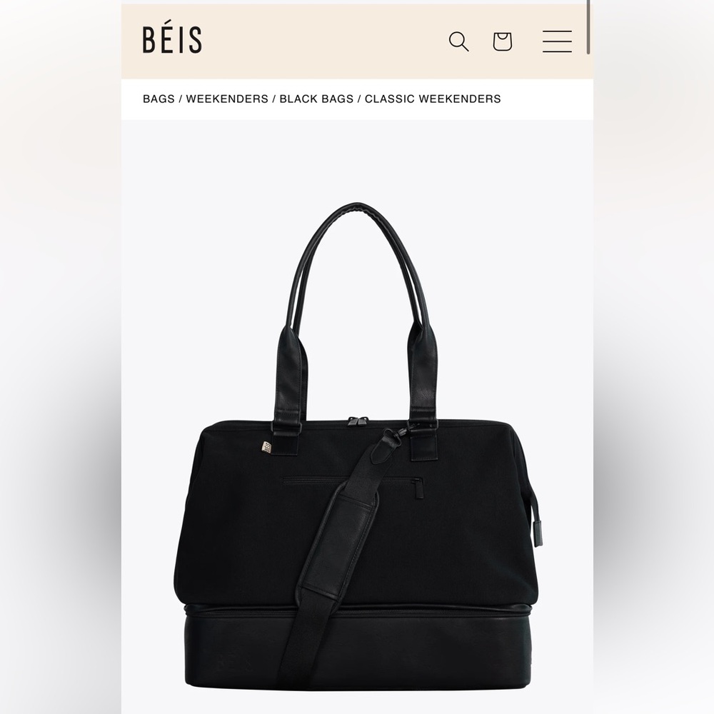 Beis Tote Bag with Leather Handles with initials MK on it brand new with tags